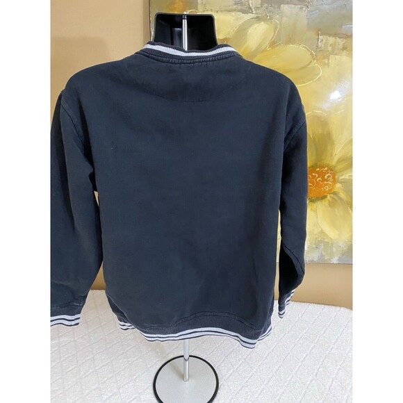 Vintage Levi’s Embroidered Red Logo Black V Neck Sweatshirt Men’s Size Large - Picture 7 of 13